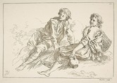 Sheet of Sketches, from "Livre d’étude d’après les desseins originaux de Blomart", François Boucher French, Etching