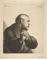 A Man Grieving, Jan Georg (Joris) van Vliet  Dutch, Etching; first state of two