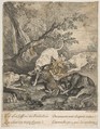 Fox Hunt, Jean-Baptiste Oudry  French, Etching