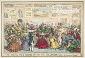 We Have the Exhibition to Examine, William Heath ('Paul Pry')  British, Hand-colored etching