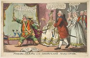 Pizzaro a New Play or the Drury-Lane Masquerade, Anonymous, British, 18th century British, Hand-colored etching