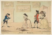 The Romp, R. Rushworth British, Hand-colored etching