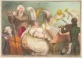 The Pic-Nic Orchestra, James Gillray British, Hand-colored etching and engraving