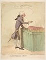 The Bottomless-Pitt, James Gillray British, Hand-colored etching; open letter state