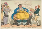 Dan-l. Lambert the Wonderful Great Pumpkin of Little Brittain [sic], Thomas Rowlandson  British, Hand-colored etching