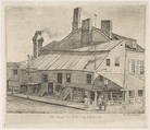 Old House, Corner of Peck Slip and Water Street, from "Scenes of Old New York", Henry Farrer  American, Etching