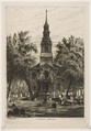 St. Paul's Chapel, New York, from "Scenes of Old New York", Henry Farrer  American, Etching