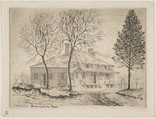 Somerindyck House, Bloomingdale Road, from "Scenes of Old New York", Henry Farrer  American, Etching