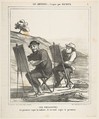 The landscape painters, the first copies nature, the second copies the first, from 'The artists,' published in Le Charivari, May 12, 1865, Honoré Daumier (French, Marseilles 1808–1879 Valmondois), Lithograph on newsprint; second state of two (Delteil)
