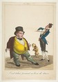 Lord-tolan prenant sa leçon de dance, La Passions, No. 7, Basset  French, Hand-colored etching