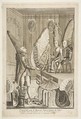 Préparatif pour le départ du Prince et Princesse des Nabots. L'incomparable Baron de Catagon leur présentes une Nouvelle Coeffure, do son Invention, qui lui merité le glorieux titre de Restaurateur des Nabots, Louis Sébastien Berthet French, Etching