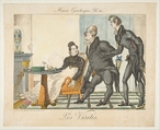 Les Visites, Musée Grotesque, No. 21, Anonymous, French, 19th century  French, Etching, hand-colored