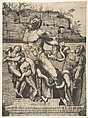 Laocoön and his sons being attacked by serpents, Marco Dente (Italian, Ravenna, active by 1515–died 1527 Rome), Engraving, lower right corner made up with ink