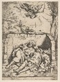 Death of St. Peter and St. Paul (Saint Pierre et Saint Paul dans le tombeau), Claude Vignon  French, Etching