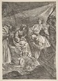 The Adoration of the Magi, Claude Vignon  French, Etching in reverse; first state of two (Pacht Bassani)