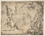 The Martyrdom of St. Catherine, Claude Vignon  French, Etching; second state of two (Pacht Bassani)