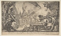 The Martyrdom of St. Lawrence, Claude Vignon  French, Etching, second state of three (Pacht Bassani)