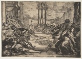 A Massacre by the Triumvirate, Claude Vignon  French, Etching