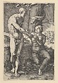 Sin of Adam and Eve, Lucas van Leyden Netherlandish, Engraving