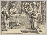 Joseph Interpreting Pharaoh's dreams (copy), Lucas van Leyden  Netherlandish, Engraving