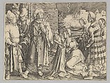 Potiphar's Wife Accusing Joseph (copy), Lucas van Leyden  Netherlandish, Engraving