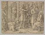 Joseph Telling His Dream to Jacob, Lucas van Leyden  Netherlandish, Engraving; first state