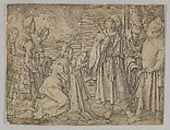 Potiphar's Wife Acuses Joseph, Lucas van Leyden  Netherlandish, Engraving; third state