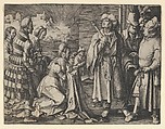 Potiphar's Wife Acuses Joseph, Lucas van Leyden  Netherlandish, Engraving; first state