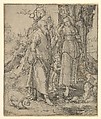Abraham Sending Away Hagar, Lucas van Leyden Netherlandish, Engraving