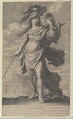 Antiope, Gilles Rousselet  French, Engraving (figure by Rousselet) and etching (background by Bosse)