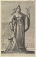 A French Christian Woman (Une Dame Chrétienne et Française), Gilles Rousselet  French, Engraving (figure by Rousselet) and etching (background by Bosse)
