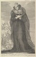 Marie Stuart, Gilles Rousselet  French, Engraving (figure by Rousselet) and etching (background by Bosse)