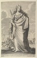 Marianne, Gilles Rousselet  French, Engraving (figure by Rousselet) and etching (background by Bosse)