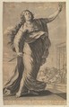 Lucrèce, Gilles Rousselet  French, Engraving (figure by Rousselet) and etching (background by Bosse)