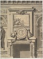 Design for a Chimneypiece, Jean Charles Delafosse (French, Paris 1734–1789 Paris), Pen and black ink, brush and gray wash
