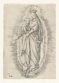 The Crowned Virgin With Child in Glory, Lucas van Leyden Netherlandish, Engraving