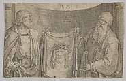 Sts. Peter and Paul With the Vernicle, Lucas van Leyden Netherlandish, Engraving