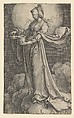 St. Mary Magdalene on the Clouds, Lucas van Leyden Netherlandish, Engraving
