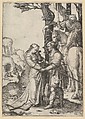 St. George Liberating the Princess, Lucas van Leyden  Netherlandish, Engraving