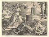 Pyramus and Thisbe, Lucas van Leyden Netherlandish, Engraving