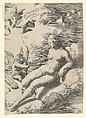 Venus and Cupid, Lucas van Leyden Netherlandish, Engraving