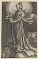 St. Mary Magdalene on the Clouds (copy), Lucas van Leyden Netherlandish, Engraving