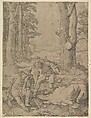 Mohammed and the Monk Sergius, Lucas van Leyden  Netherlandish, Engraving; second state
