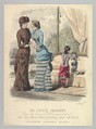 The Latest Fashions Expressly Designed and Prepared for the Milliner, Dressmaker and Draper and Illustrated Household Journal, from Le Moniteur de la Mode, Jules David  French, Hand-colored lithograph