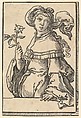 Erythrean Sibyl, from the series of Sibyls, Lucas van Leyden Netherlandish, Woodcut