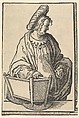 Samarian Sibyl, from the series of Sibyls, Lucas van Leyden  Netherlandish, Woodcut