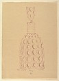 Design for Glass Decanter, Anonymous, Czech, early 20th century  Czech, Purple pigment on beige paper (mimeograph/blue print reproductive process?)