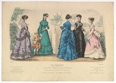 Le Coquet, No. 22, from "Journal des Modes Spécial pour Couturières", Laure Noël French, Steel engraving with hand coloring