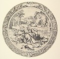 Christ on the Mount of Olives, from the Circular Passion, Lucas van Leyden  Netherlandish, Engraving