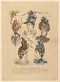 Ladies' Hats, No. 4671, from "Journal des Demoiselles", Paul Deferneville  French, Steel engraving with hand coloring and gilt